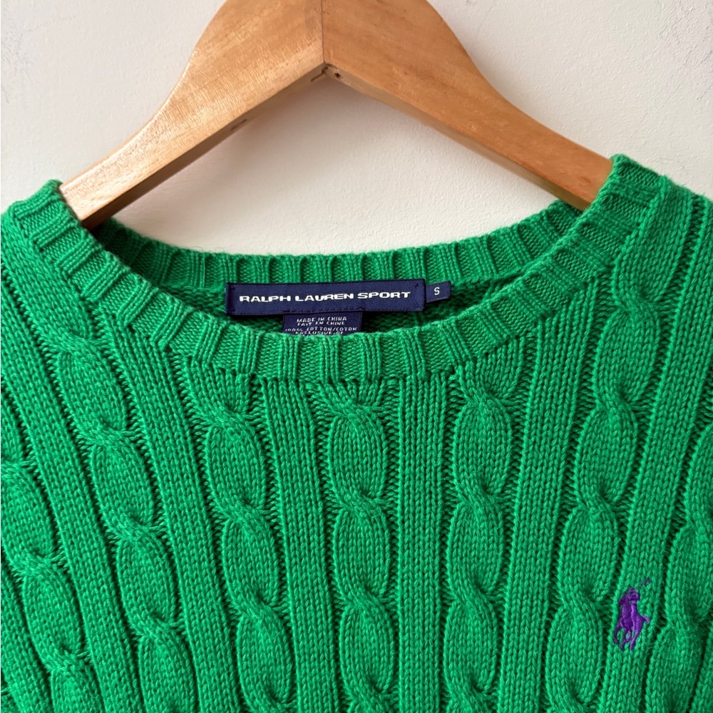 Vintage Ralph Lauren Cable-Knit Crewneck Sweater - Picture 6 of 13